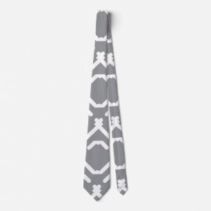 Horizontal Zigzag Geometric Pattern Tie