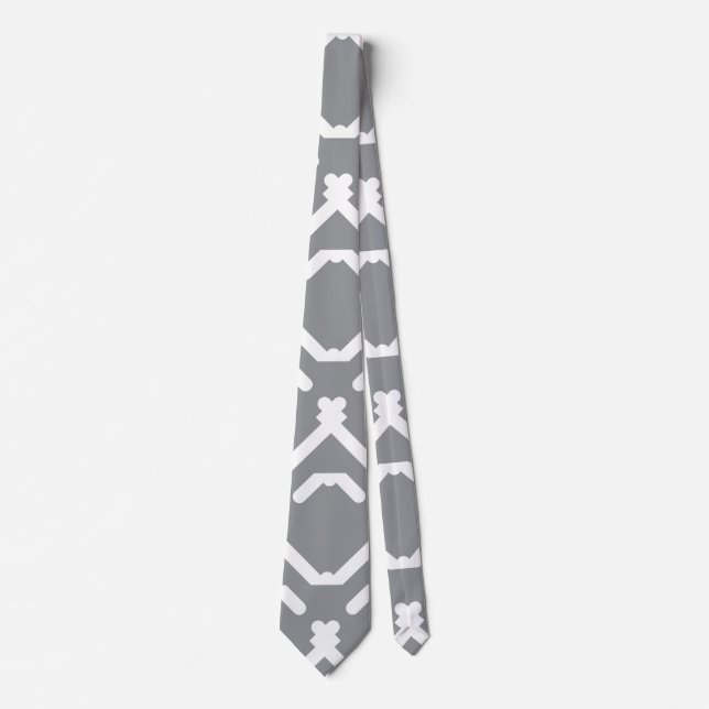 Horizontal Zigzag Geometric Pattern Tie (Front)