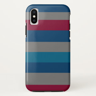 horizontale modern Bordeaux lines pattern Case-Mate iPhone Case