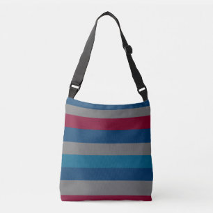 horizontale modern colourful stripes pattern crossbody bag