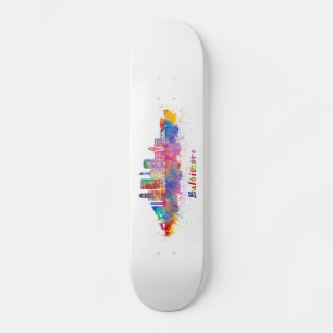 horizonte baltimore acuarela skateboard