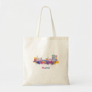 horizonte madrid acuarela tote bag