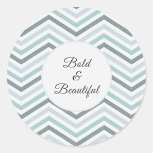HorizonZigZag Misty Coast Classic Round Sticker