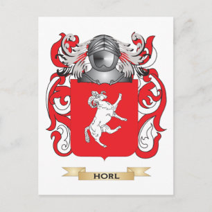 Horl Coat of Arms (Family Crest) Postcard