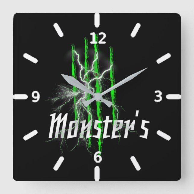 Horloge monstre square wall clock (Front)