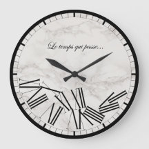 Horloge murale - Le temps qui passe...Effet marbre