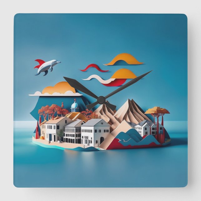 Horloge murale  square wall clock (Front)