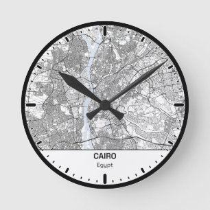 Horloge Ronde Cairo Clock City Line Art