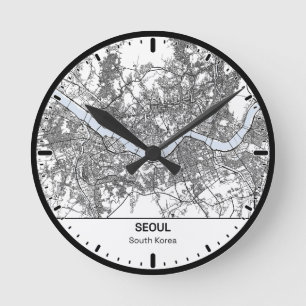 Horloge Ronde Seoul Clock City Line Art