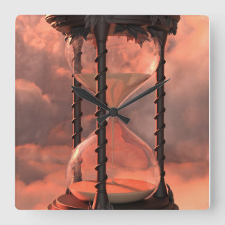 Horloge sablier du temps square wall clock