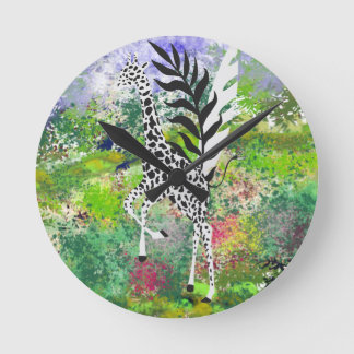 Horloge Wildlife Friendship - Giraffe Round Clock