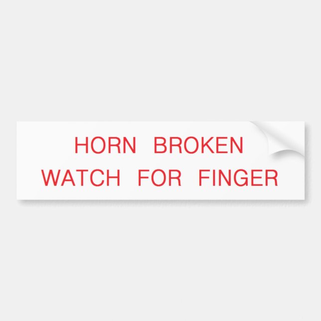 horn broken bumper sticker (Front)