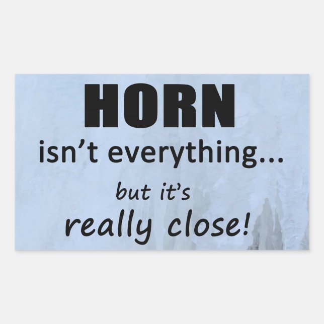 Horn Isn't Everything Rectangular Sticker (Front)