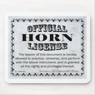 Horn License Mouse Pad