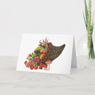 Horn of Plenty Autumn Harvest - Fruits, Vegetables Card
