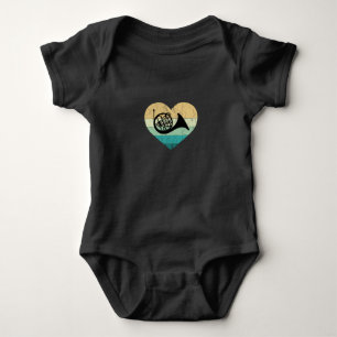 Horn Player Loves Horn French Horn Baby Bodysuit
