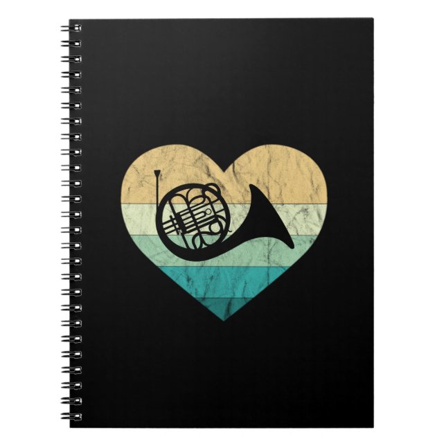 Horn Player Loves Horn French Horn Notebook (Front)