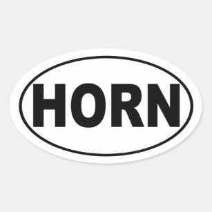 Horn Player Oval Sticker
