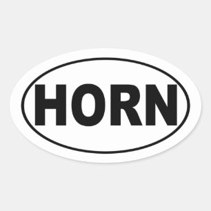 Horn Player Oval Sticker