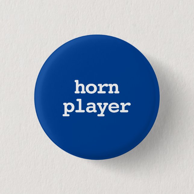 horn player typography Button (Front)