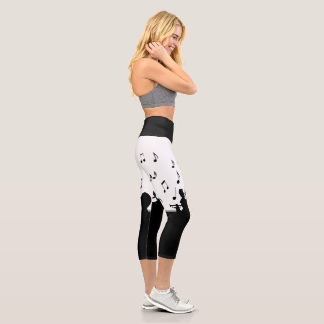 Horn Section Music Design Capri Leggings (Right)