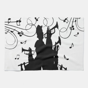 Horn Section Trumpet Jazz Music Tea Towel