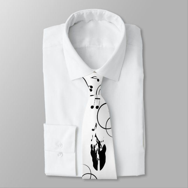 Horn Section Trumpet Jazz Music Tie (Tied)