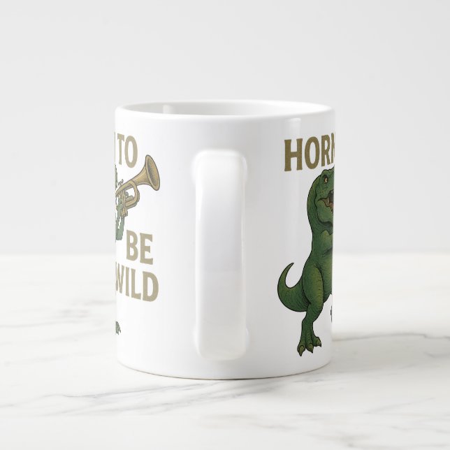 Horn To Be Wild Large Coffee Mug (Back)