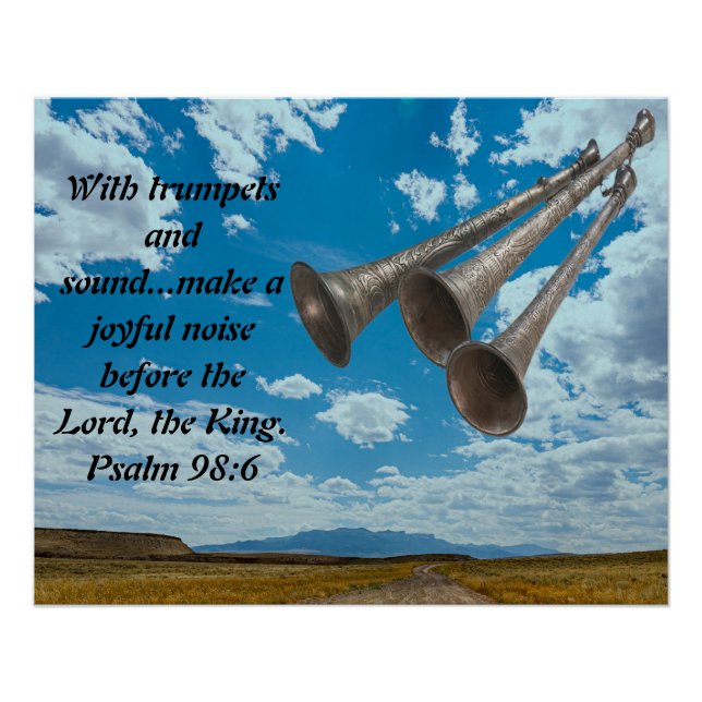 Horn trumpets make joyful noise to the Lord Poster (Front)