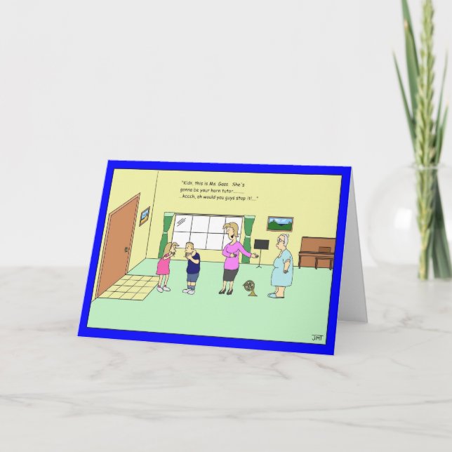 Horn Tutor Birthday Card (Front)