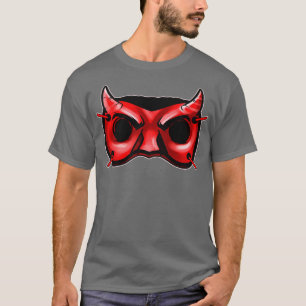 Horned Devil Mask Costume for Halloween T-Shirt