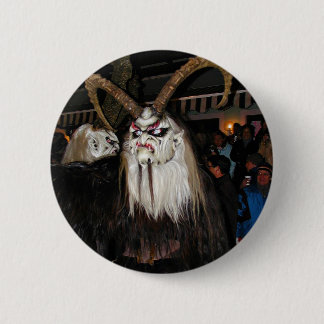 Horned Japanese Devil Mask 6 Cm Round Badge