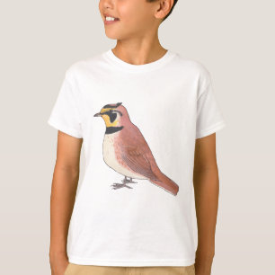 Horned Lark bird species watercolor art T-Shirt