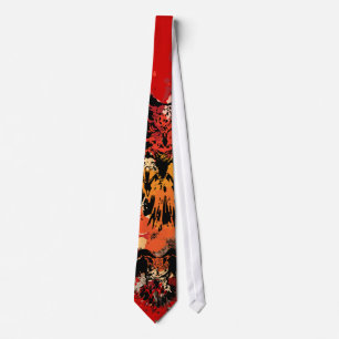 Horned Owl Abstract Tie