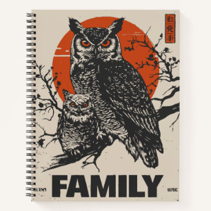 Horned Owl and Owlet – Watchful Wild Family Notebook
