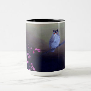 Horned Owl and Plum Blossom, Kobayashi Kokei Mug
