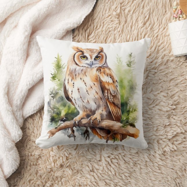 Horned Owl Cushion (Blanket)