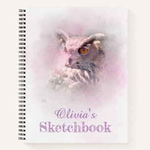 Horned Owl Sketchbook Notebook