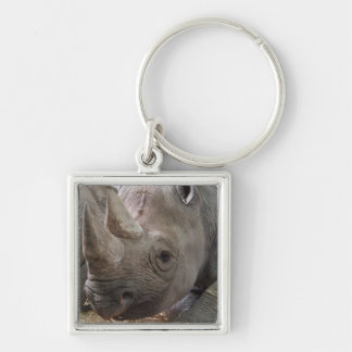 Horned Rhino Keychain