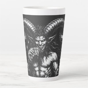 Horned Winter Satyr — by BurnsInHell Latte Mug