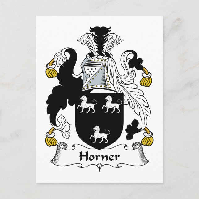 Horner Family Crest Postcard (Front)