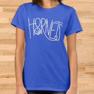 Hornets Basketball Youth Team Rec League Mum Blue T-Shirt
