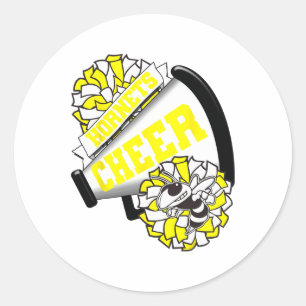 Hornets Cheer Back To School Cheerleading Spirit Y Classic Round Sticker
