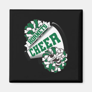 Hornets Cheer Ck To School Cheerleading Spirit Gre Magnet