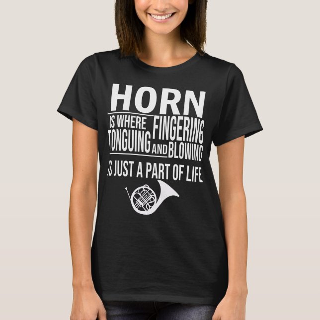 Hornist Music Marching Band French Horn Player T-Shirt (Front)