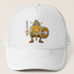 Horns of Humor: The Viking Saga Trucker Hat