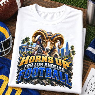 Horns Up for Los Angeles Football Fan T-Shirt