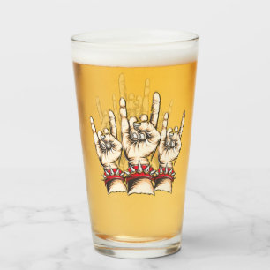 Horns Up Glass