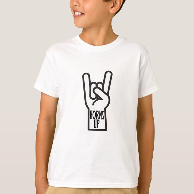 Horns Up T-Shirt (Front)