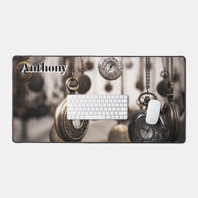 Horologist Clock Watch Lover Personalised Desk Mat (Keyboard & Mouse)